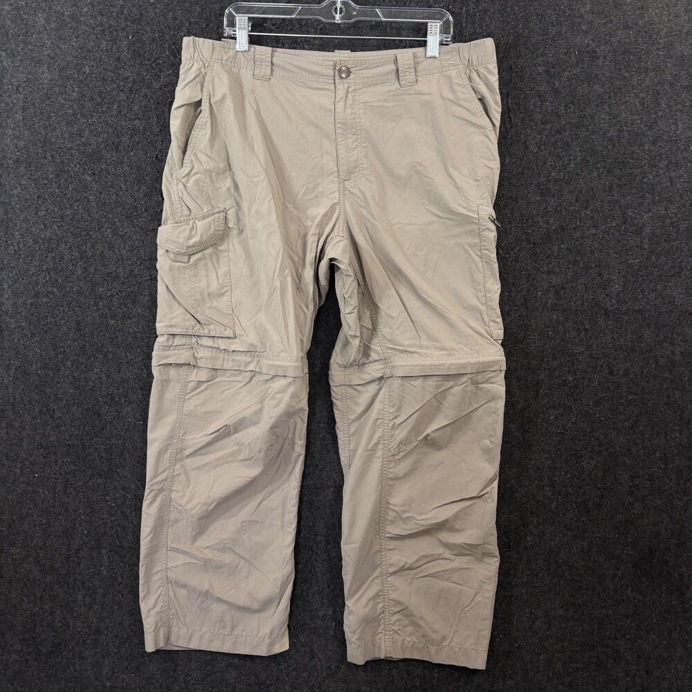 Columbia Silver Ridge Convertible Cargo Pants Men's 36x27 Khaki Omni-Shade